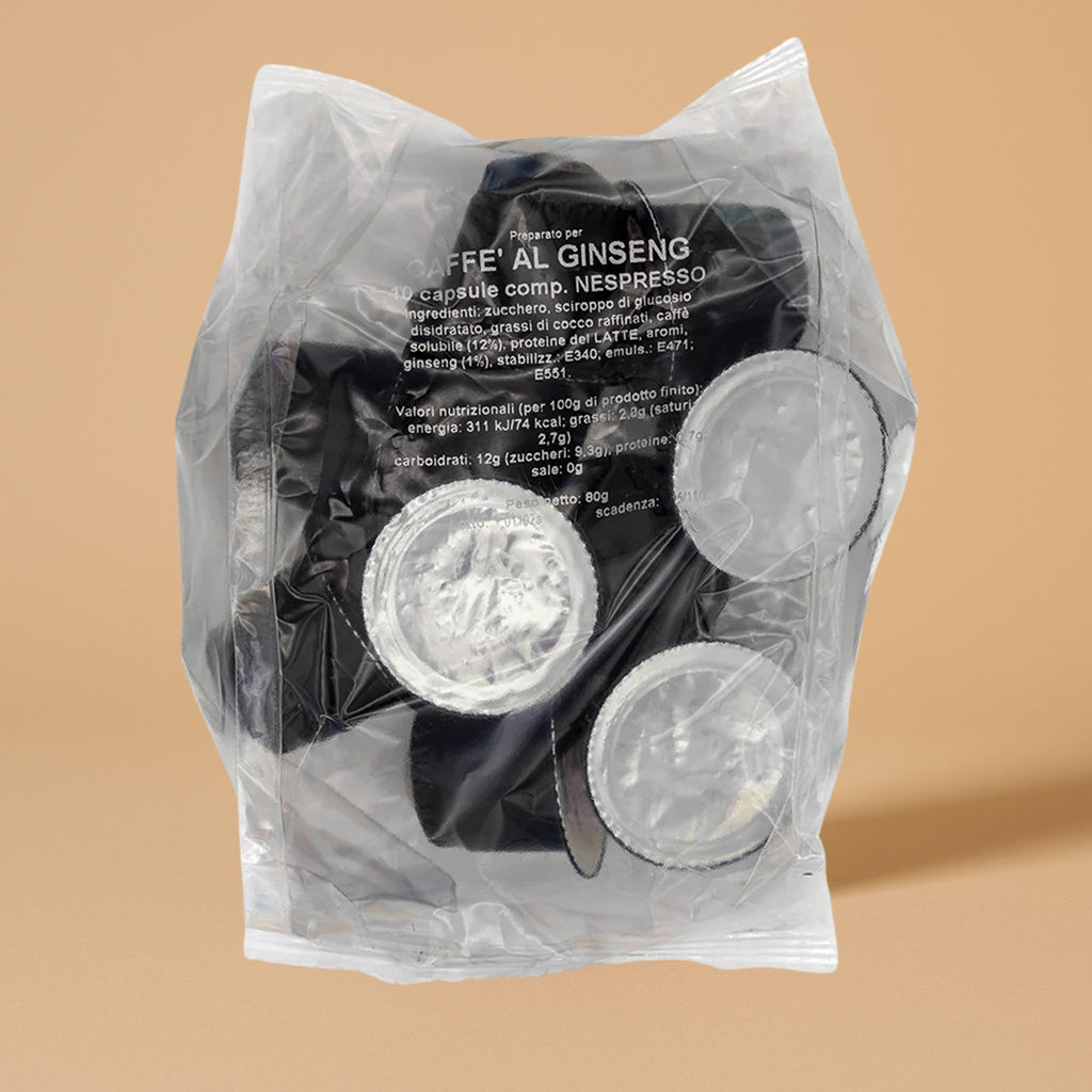 Caffè al ginseng solubile - capsule compatibili Nespresso® - scatola da 100 capsule