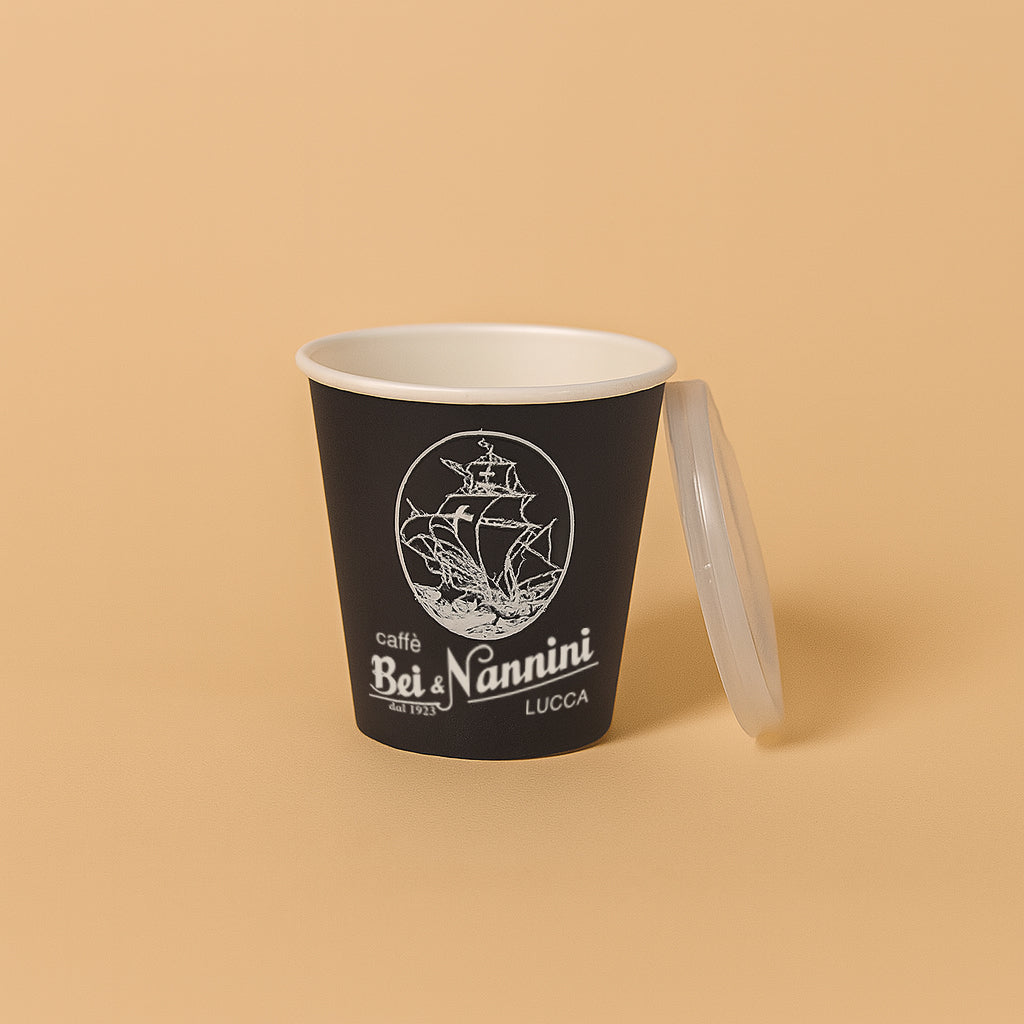 Bicchieri Take Away 3oz con coperchio (100 bicchieri + 100 coperchi)