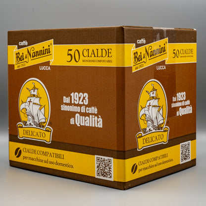 Caffè in cialde Miscela Delicato - 300pz ESE 44 mm. in carta filtro compostabile