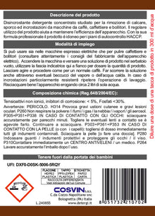 Detergente anticalcare per macchinette