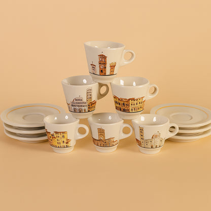 Le vedute di Lucca - Tazze da caffè