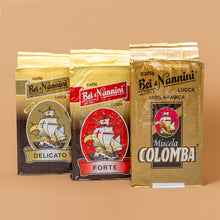 Caffe' Macinato Bei & Nannini - Mix Colomba, Delicato e Forte - 3 Conf. Sottovuoto da da 250g