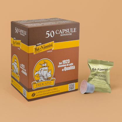 Delicate Blend Coffee - Nespresso® compatible capsules - box of 50 capsules 