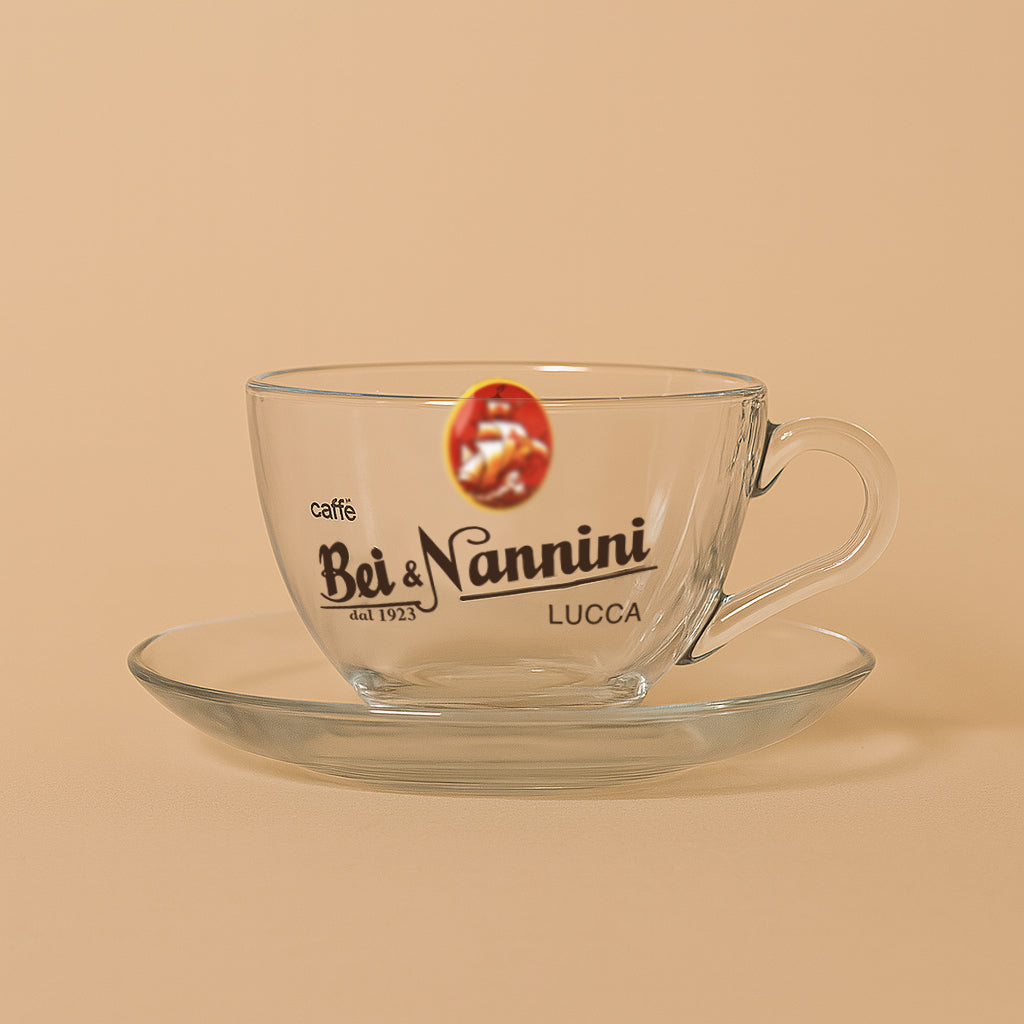 Tazza in vetro da cappuccino Bei & Nannini - Set da 6 tazze