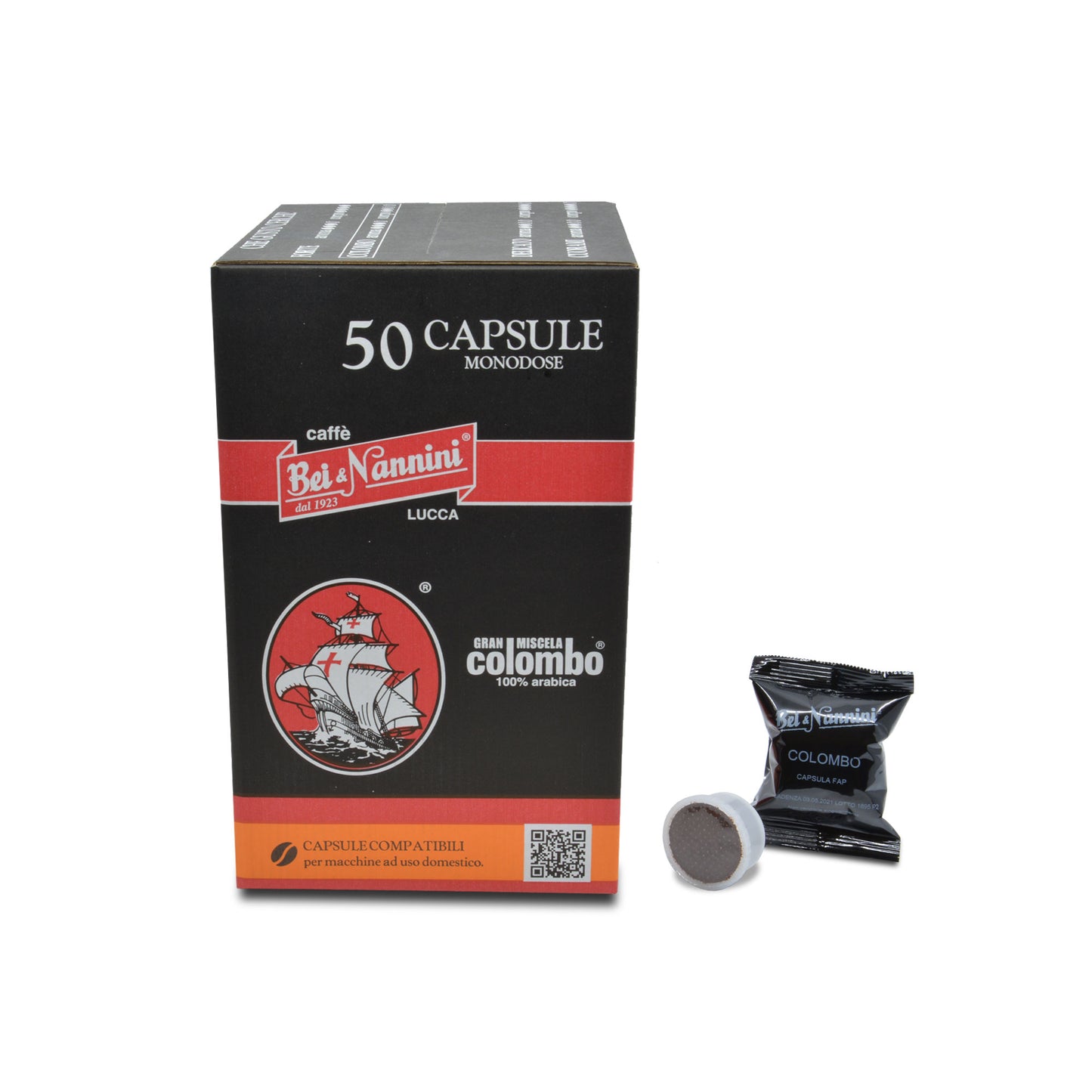 
                  
                    Gran Miscela Colombo® - Capsule compatibili Espresso Point® Fap - scatola da 50 capsule - Pregiata miscela di caffè 100% arabica
                  
                