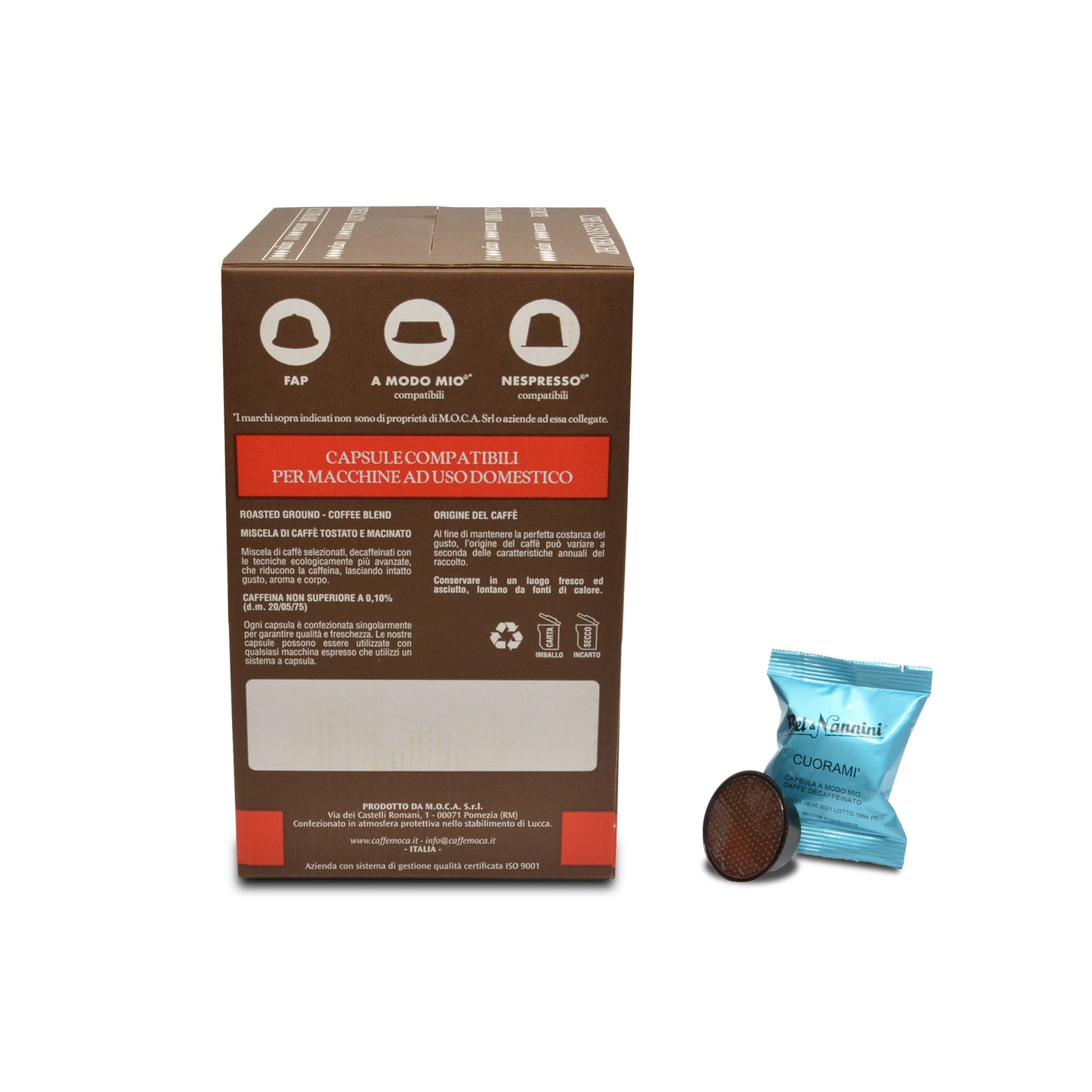 
                  
                    Cuoramì® Decaffeinated Coffee - A Modo Mio® compatible capsules 
                  
                