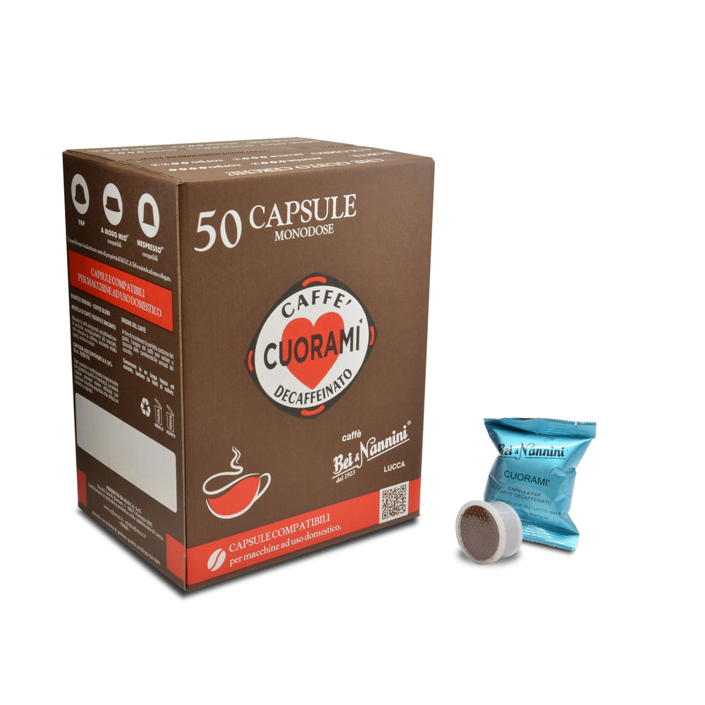 Caffè Decaffeinato Cuoramì® - Capsule compatibili Espresso Point Fap®- scatola da 50 capsule