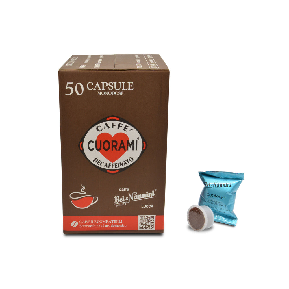 
                  
                    Cuoramì® Decaffeinated Coffee - Espresso Point Fap® compatible capsules
                  
                