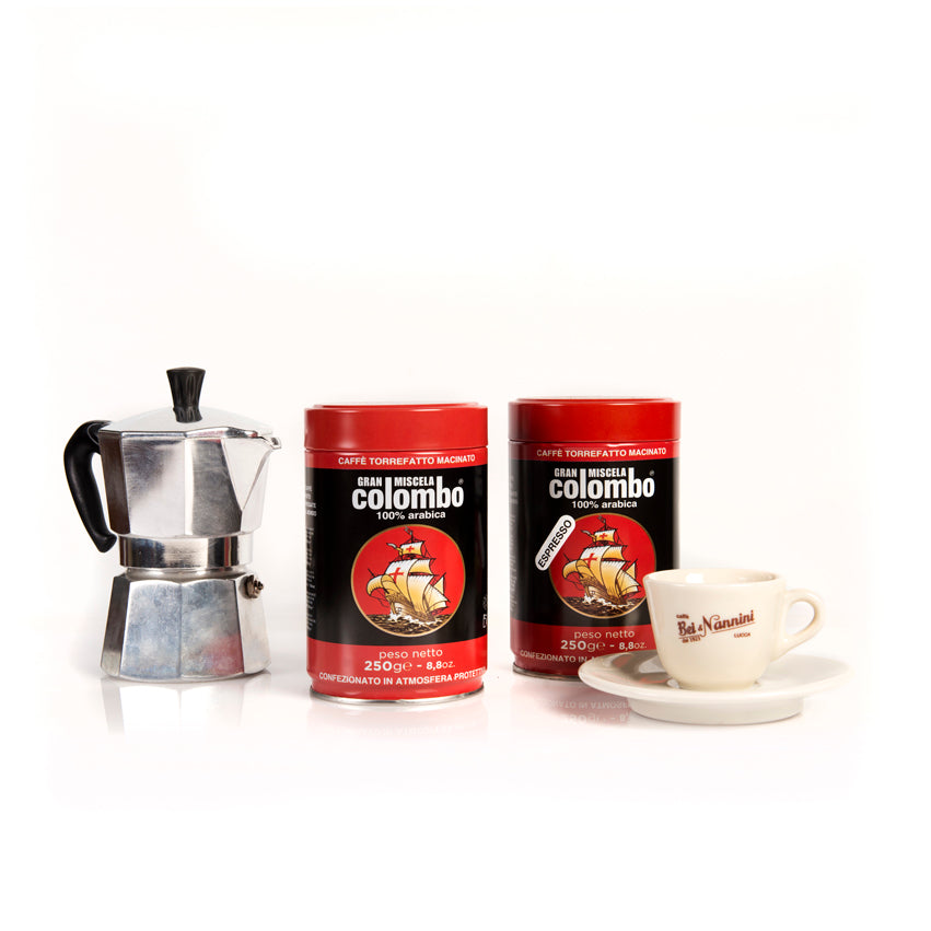 
                  
                    Caffè Gran Miscela Colombo® - Barattolo macinato espresso gr. 250 (n. 4 barattoli da gr. 250 ciascuno) - Pregiata miscela di caffè 100% arabica
                  
                