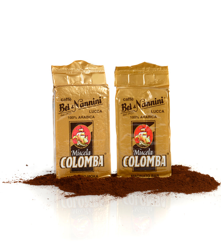 
                  
                    Caffe' Miscela Colomba - sacchetto macinato moca gr. 250 (n. 4 pacchetti da gr. 250 ciascuno)
                  
                
