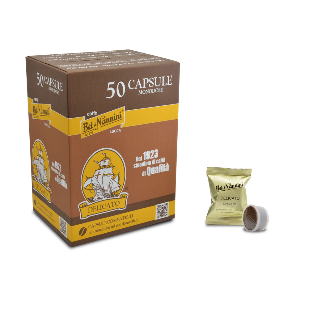 Capsule Miscela Delicato - compatibili Espresso Point Fap®- scatola da 50 capsule