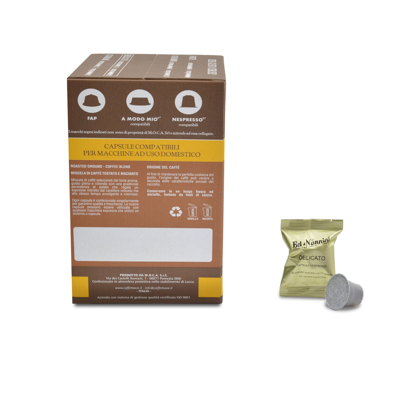 Caffè Miscela Delicato - Capsule compatibili Nespresso® - scatola da 5 –  Caffè Bei & Nannini
