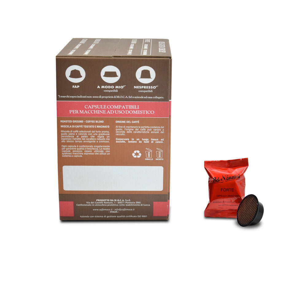 
                  
                    Caffè Miscela Forte - Capsule compatibili A Modo Mio® - scatola da 50 capsule
                  
                