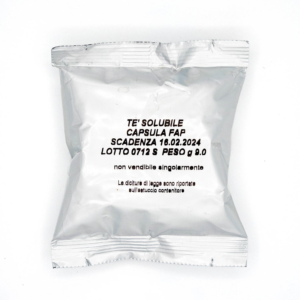 Soluble tea in Espresso Point FAP® compatible capsules
