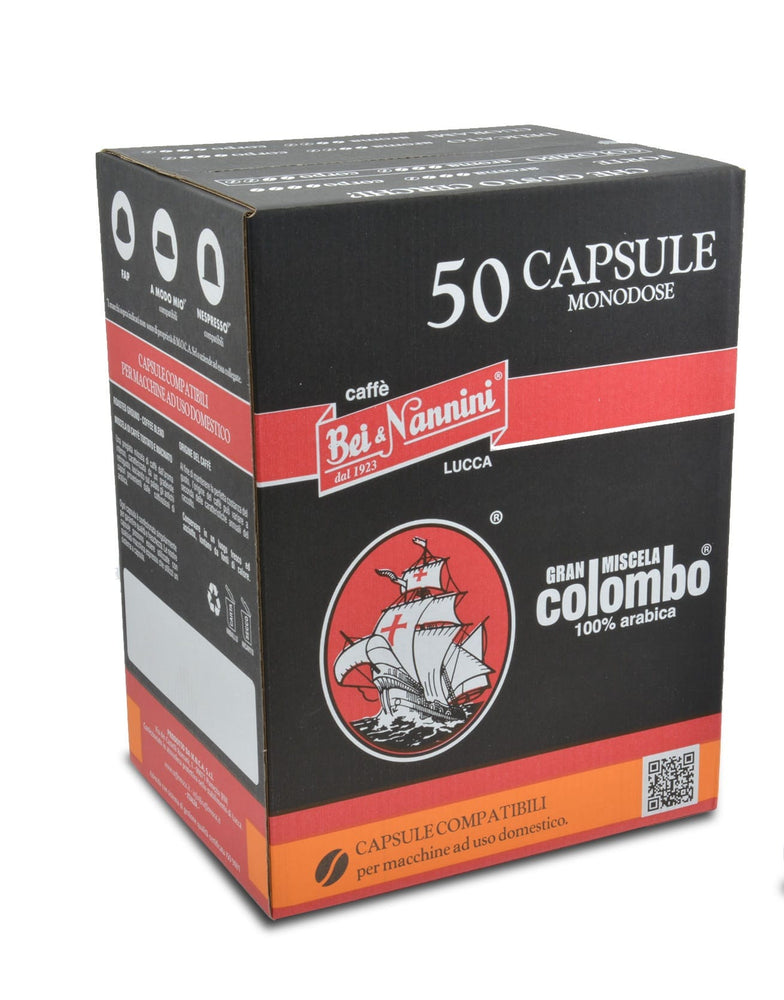 Caffè Gran Miscela Colombo®- Capsule compatibili Dolce Gusto® - scatola da 50 capsule - Pregiata miscela di caffè 100% arabica